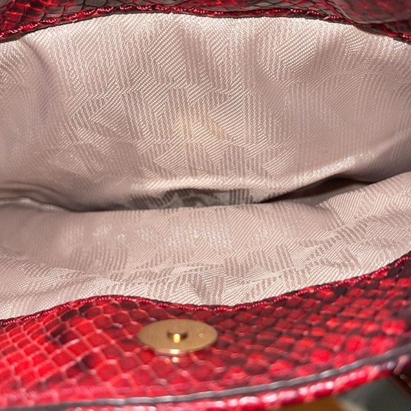 Michael Kors Sloan Quilted Phyton Embossed Leather Large Chain Shoulder Bag - Picture 9 of 13